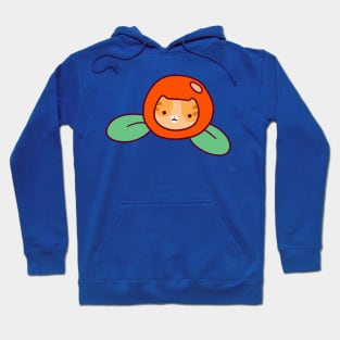 Orange Citrus Tabby Cat Face Hoodie